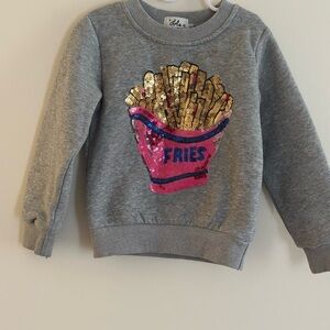Lola & the Boys Sequin French Fry Sweatshirt